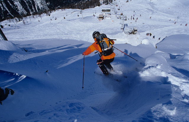 Skier: Lucki Kerscher <br> Foto: Peter Hutzler <br> Location: Chamonix, France <br> Date: March 2005